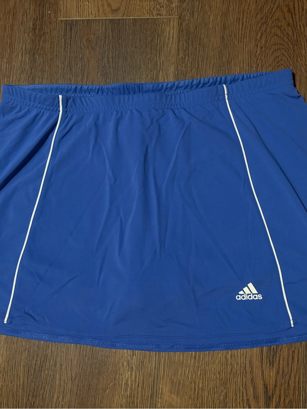 adidas Men’s Blue Athletic Shorts with White Piping